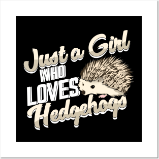 Just A Girl Who Loves Hedgehogs Posters and Art